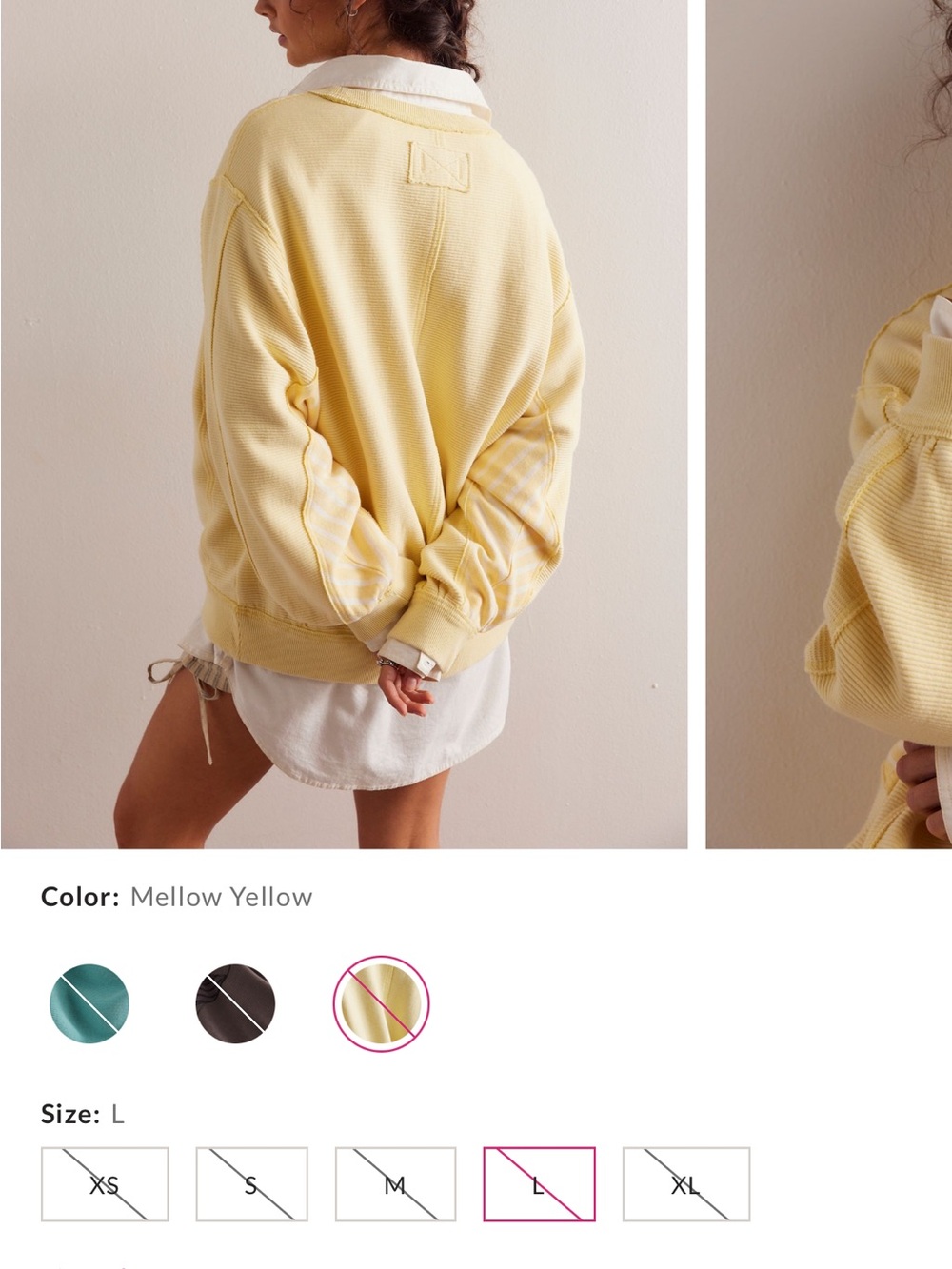 We The Free Mellow Yellow Crewneck Pullover